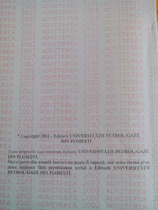 Cartea"Matematica- probleme pentru admiterea in invatamantul superior"