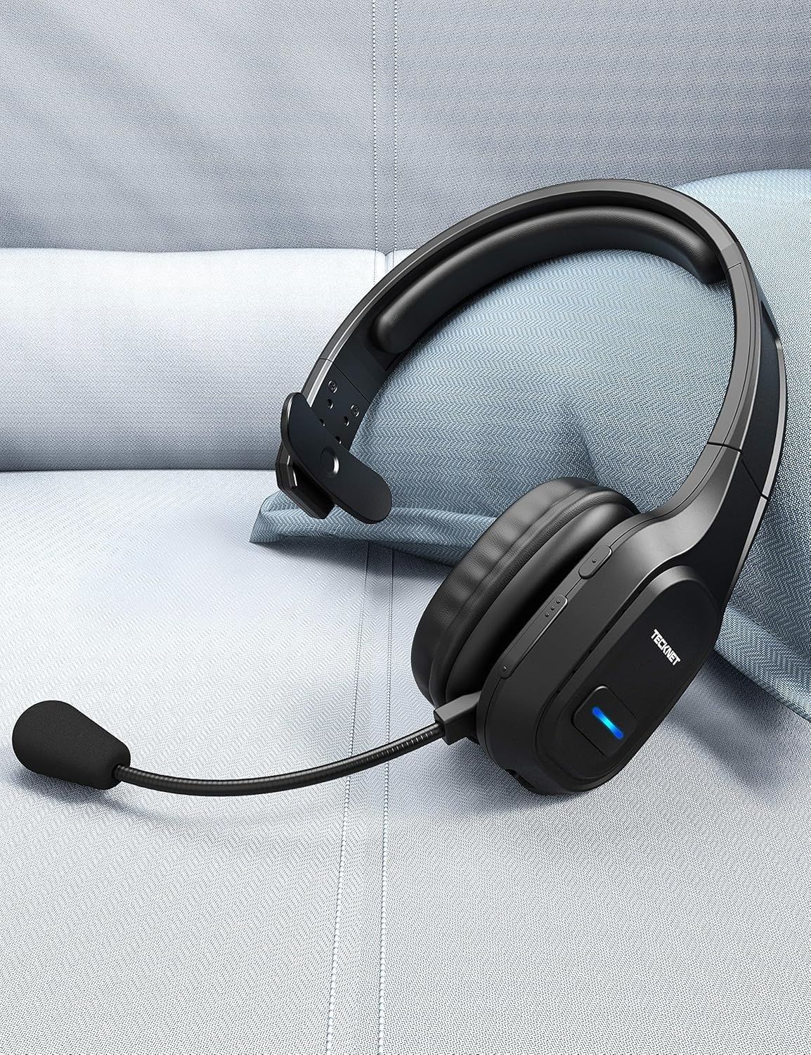 Безжична Bluetooth слушалка с микрофон за стрийминг, кол център и др