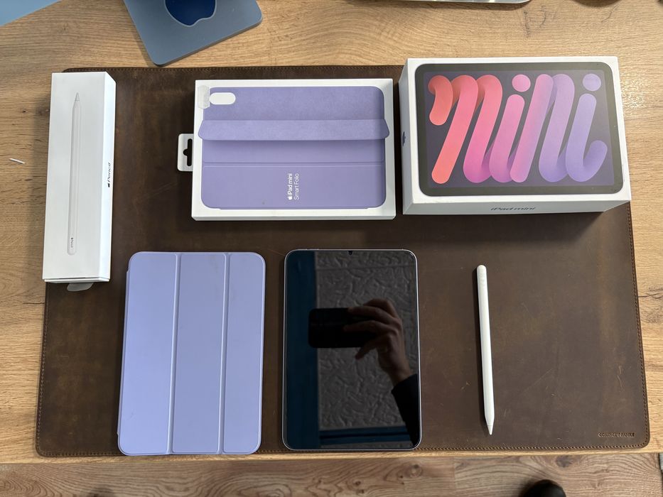 iPad mini 6th gen WiFi 64 gb purple + Apple Smart Folio + Apple Pencil