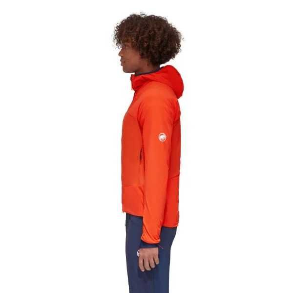 Jacheta barbateasca Mammut taiss in hybrid hooded XXL hot red-marine