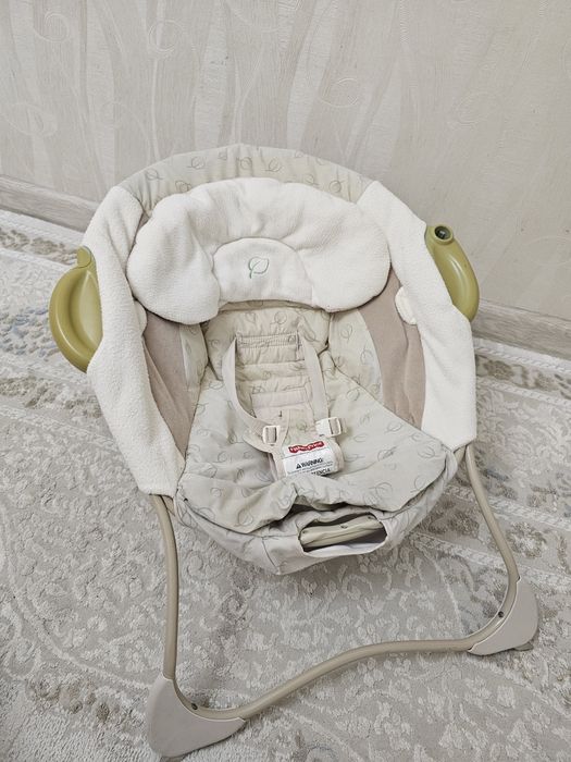 Детская шезлонг качалка лежак люлька 3000тг