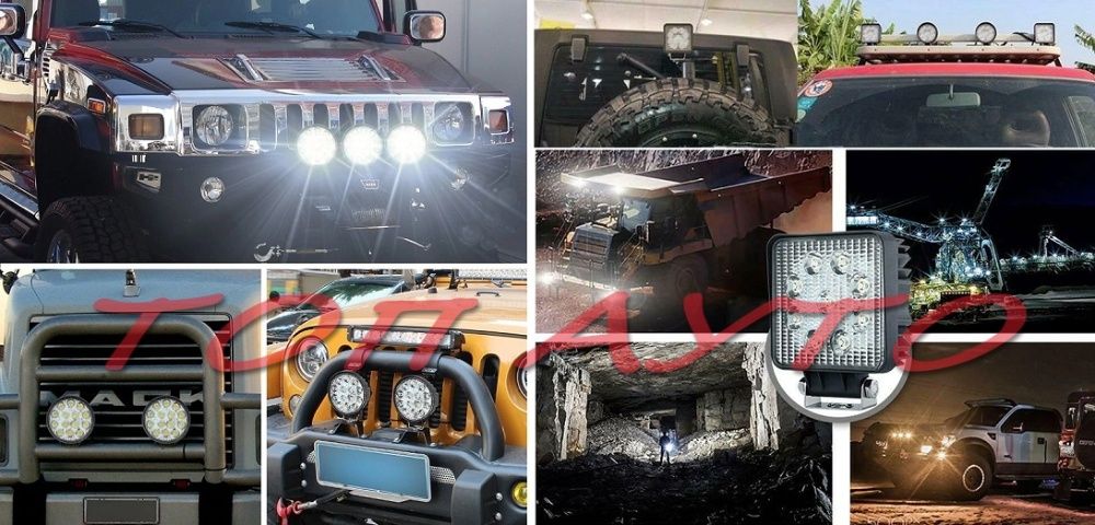 ЛЕД Диодни Халогени 12/24V Мощни Кола Джип Мотор Бус Лодка Камион