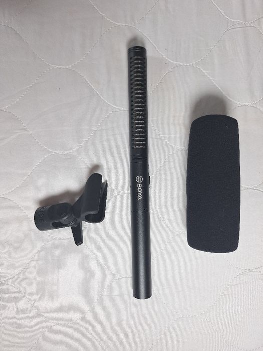 5) Микрофон пушка для записи голоса BOYA BY-PVM1000 Condenser Shotgun