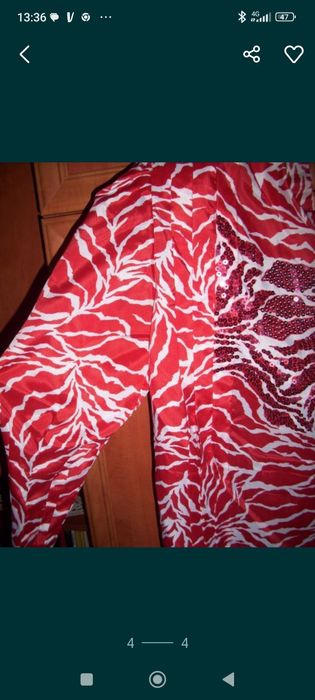 Costum roșu cu paiete măr M-L