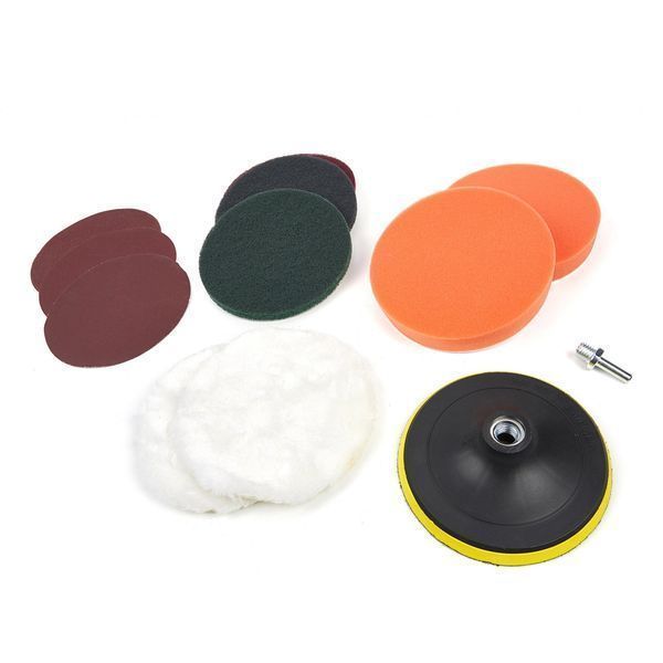 Комплект резервни гъби за полираща машина 150 мм hbm 12 части