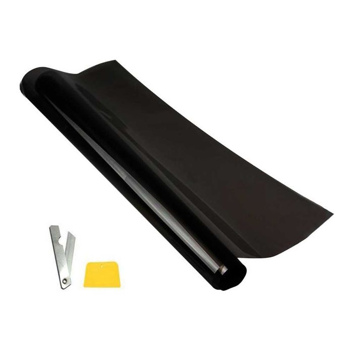 Затъмняващо фолио за стъкла - 5 листа, 50х300 см /1% пропускливост/