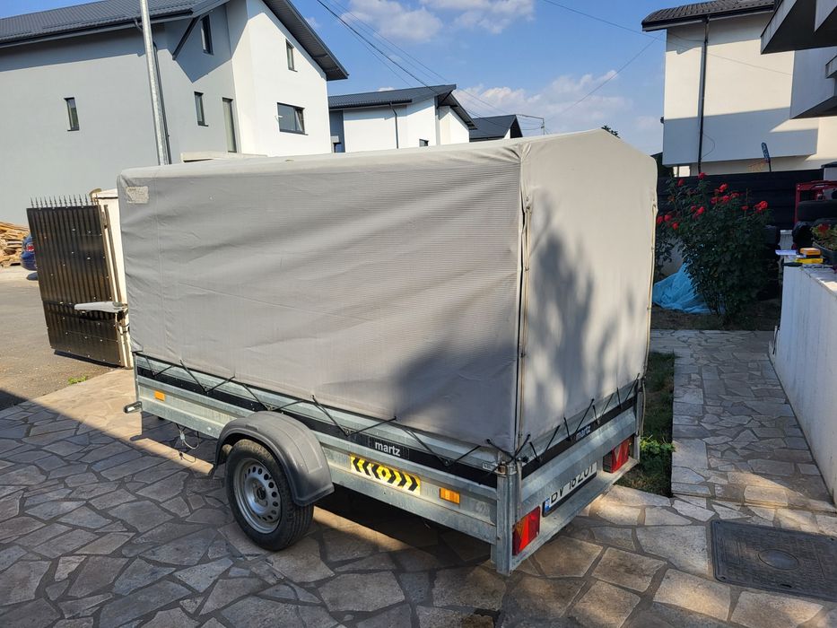 Remorca 750 kg MARTZ Polonia 260x135x150 volum cu prelata inmatriculat