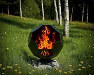 Fire pit, Vatra de foc octogonala, Oțel 3mm, Φ61 cm