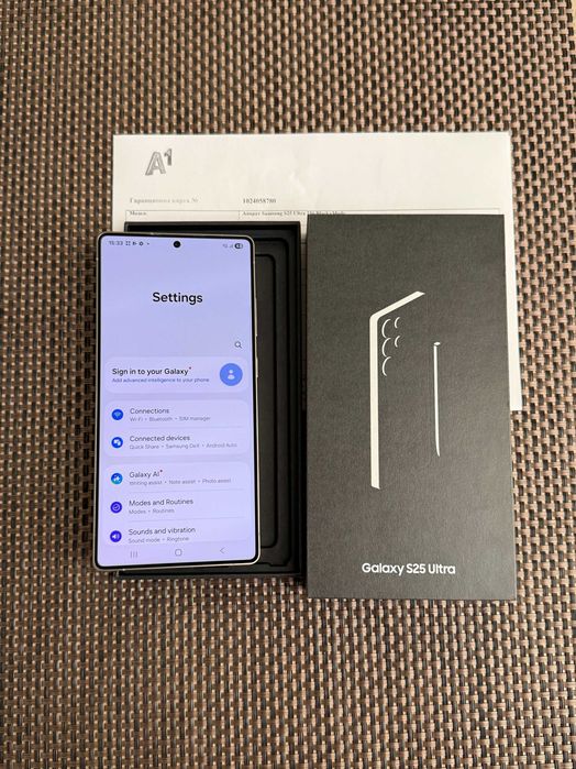 24м ГАРАНЦИЯ SAMSUNG S25 ULTRA Лизинг от 64лв/м Titanium Gray 12/256gb