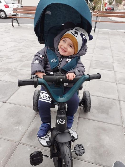 Tricicletă Kinderkraft EASYTWIST, MIDNIGHT GREEN