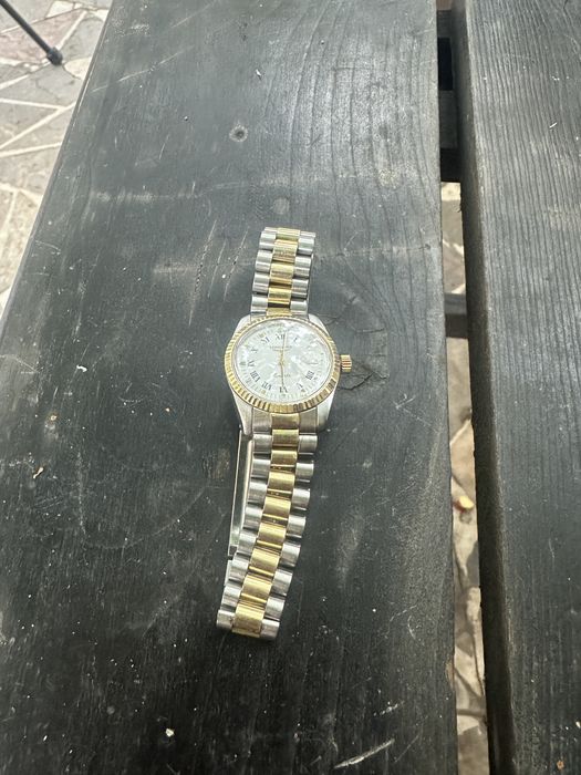 Ceas original Dama Longines aur 14k si otel