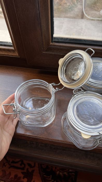 Банки с крышкой Bormioli Rocco FIDO (Италия), стекло, 0.5 л., 4 шт.