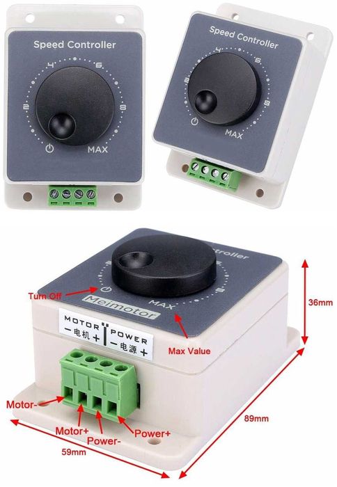 Controler de viteză DC 12V 24V 48V 20A Waterproof! Nou ambalat