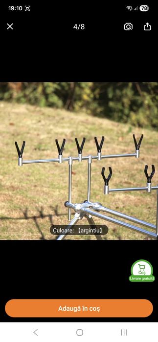 Rod Pod pescuit din Inox cu 5 posturi