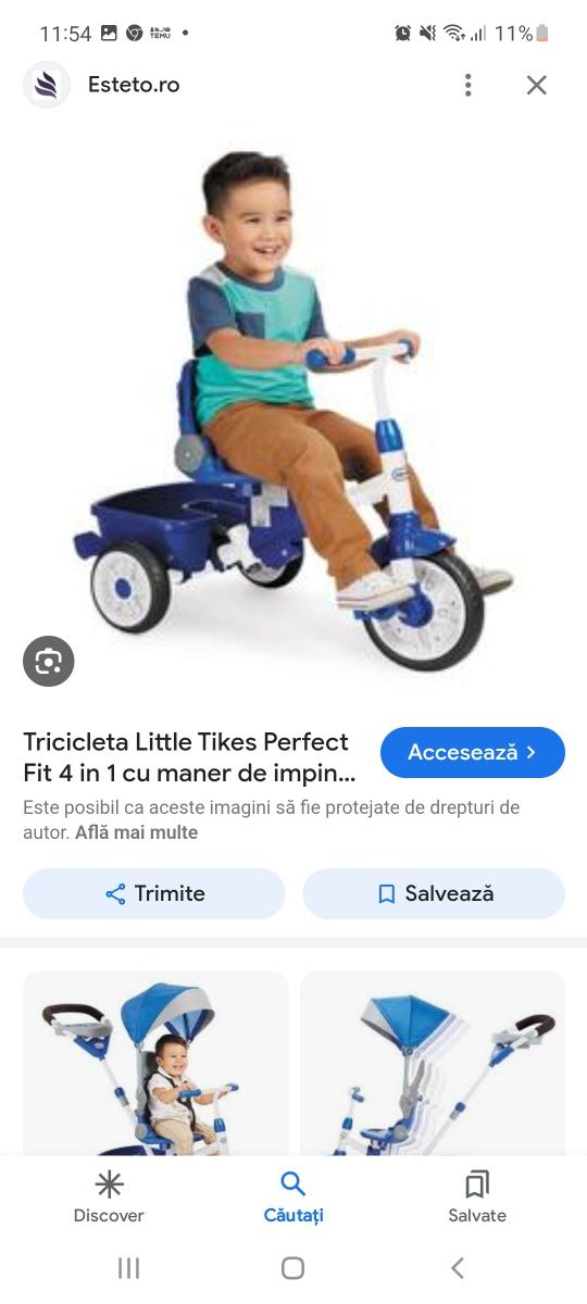 Tricicleta baietei, Little Tikes 4 în 1