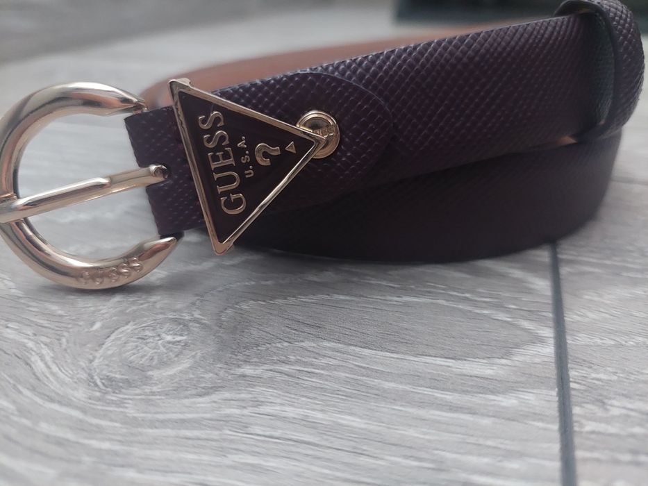 Guess, дамски колан, виолетов цвят