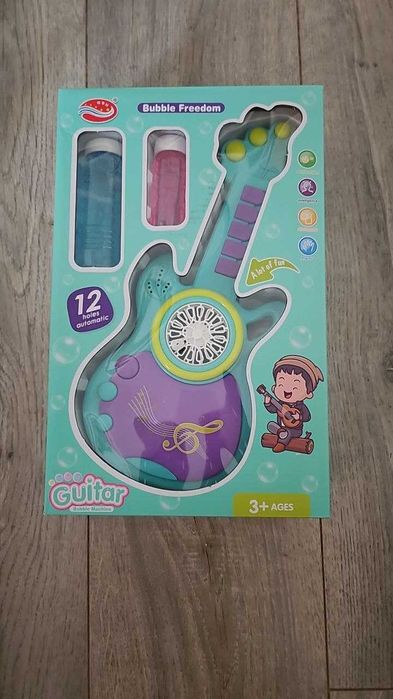 Детска машина за балончета, голяма китара със Led светлина