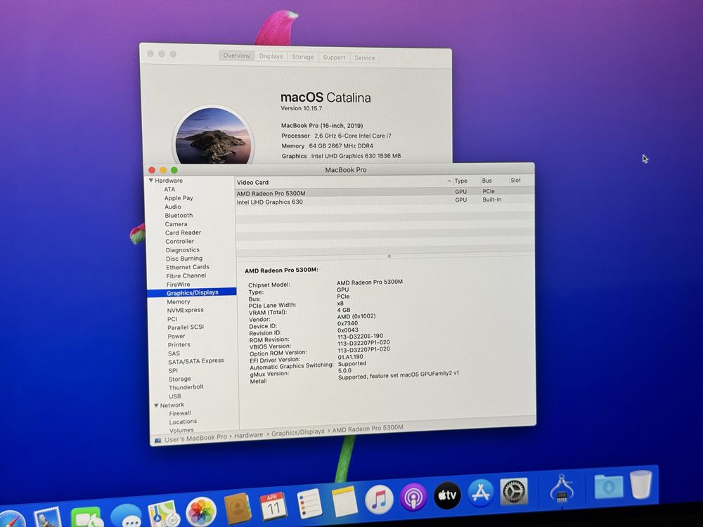 Чисто Нов*64GB Ram* 16'Macbook Pro 16 2019/i7-9750H/512GB SSD/5300M