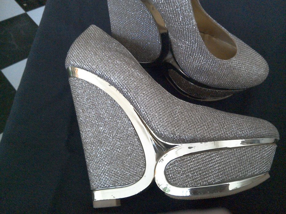 Pantofi platformă, seară  ocazie - Lucia - mărime 37-38  - toc 10 cm