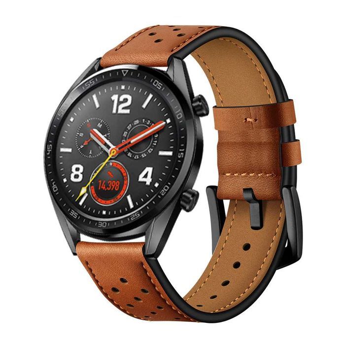 Curea piele maro 22mm ceas Huawei Watch GT 2 GT2 Pro GT2e GT 3
