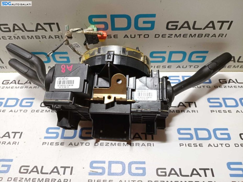 Ansamblu Maneta Manete Bloc Lumini Semnalizare Stergatoare Tempomat Pilot Automat Audi A4 B7 2005 - 2008 Cod 4E0953521 4E0910549 4E0953503B 4E0907129J [M4840]