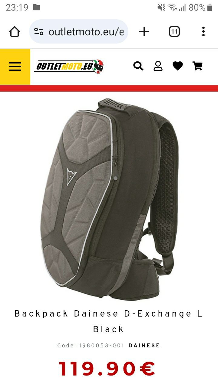 Backpack Dainese D-Exchange negru rucsac motocicleta, protectie ploaie