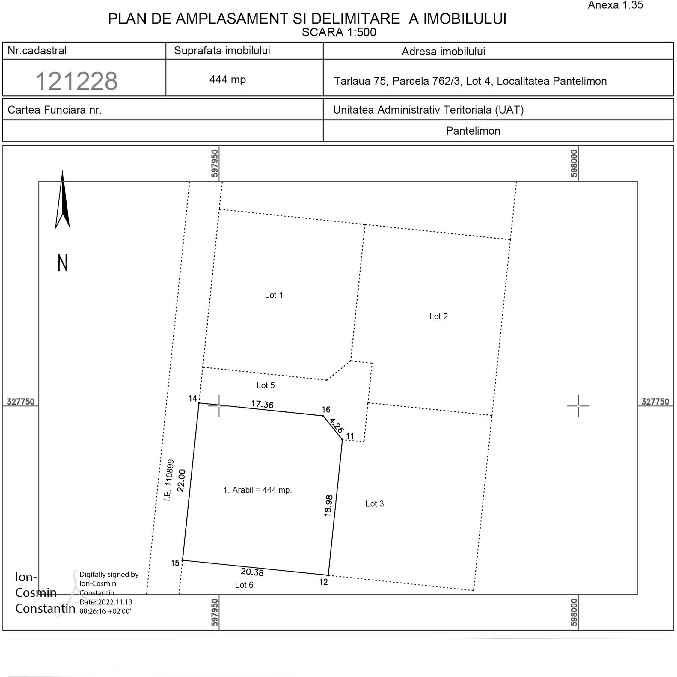 Vand Teren intravilan in orasul Pantelimon langa lac | 444mp