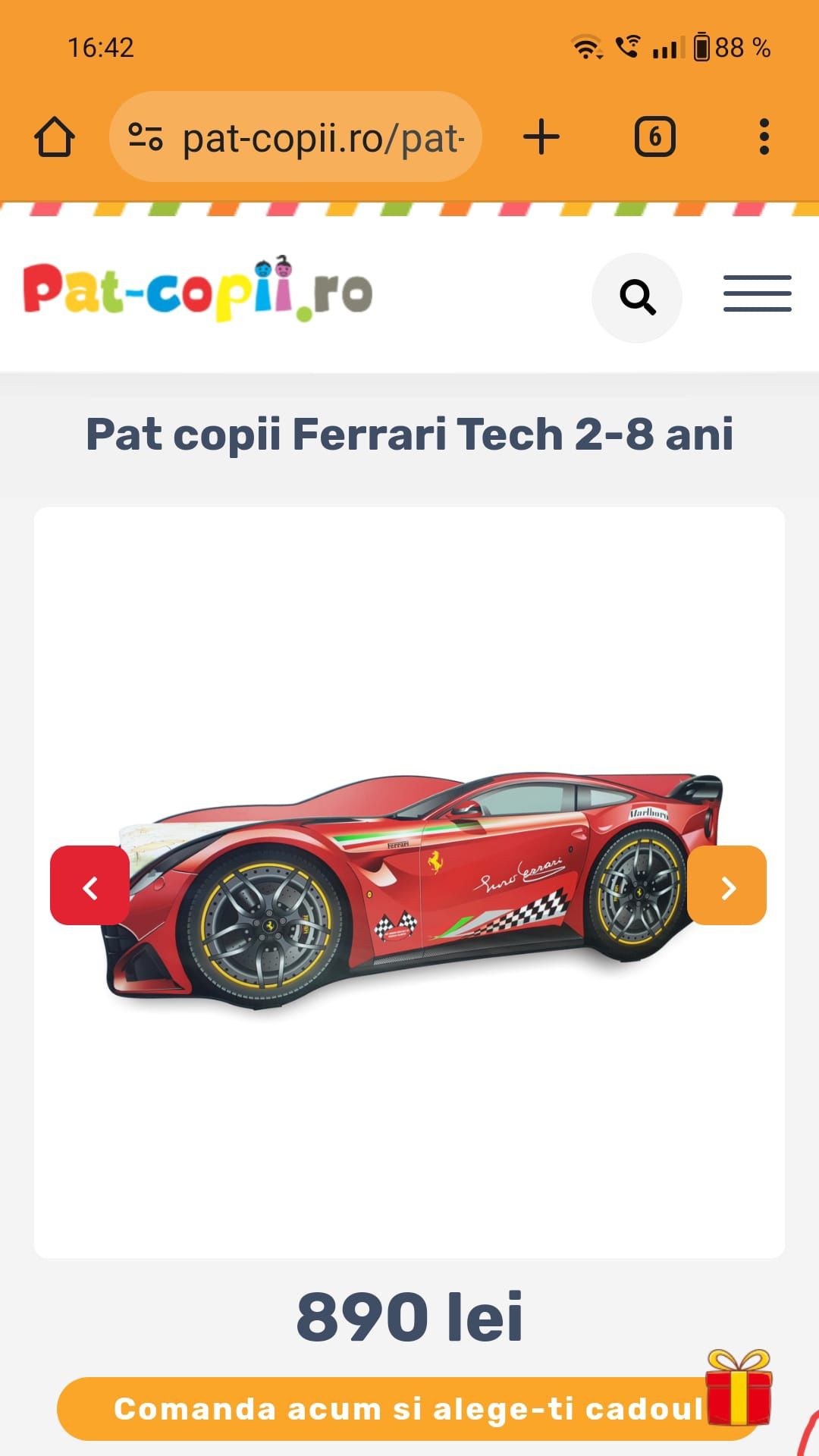 Pat pt. copii,Ferrari.