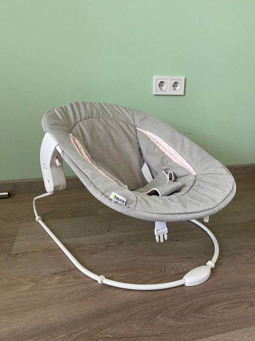 Бебешки шезлонг Hauck Alpha Bouncer 2в1, цвят Powder Bunny Beige