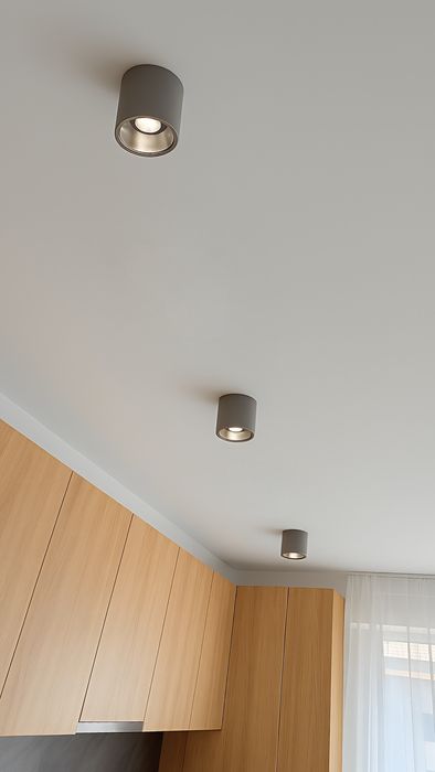 3 x Polux Jupiter 17, ceiling light, 1 x E27, 181 mm x 165 mm, grey