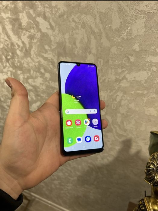 Самсунг а22 128гб беті трешін шамалы мықты телефон қатпайды юзби бар