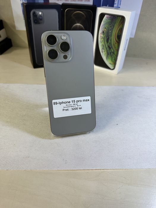 Iphone 15 pro max / 256 gb / garantie / folie sticla cadou