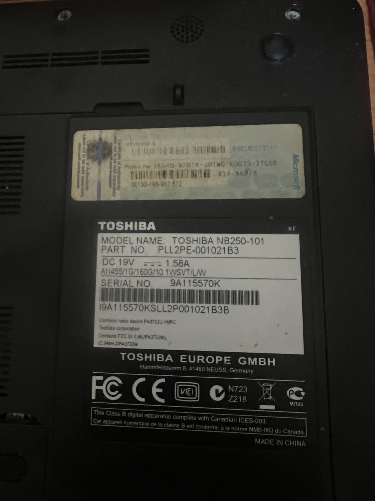 Toshiba NB250 Series