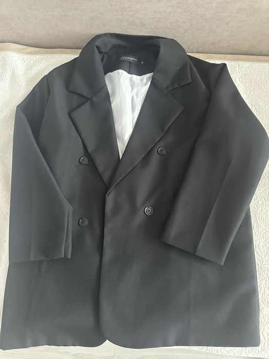 Пиджак свободного кроя черный