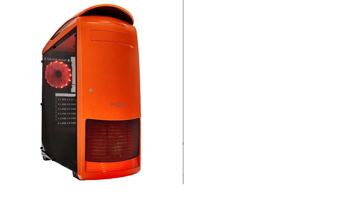Carcasa Myria MY8729 portocalie, 2 x USB 3.0, 400W, mATX