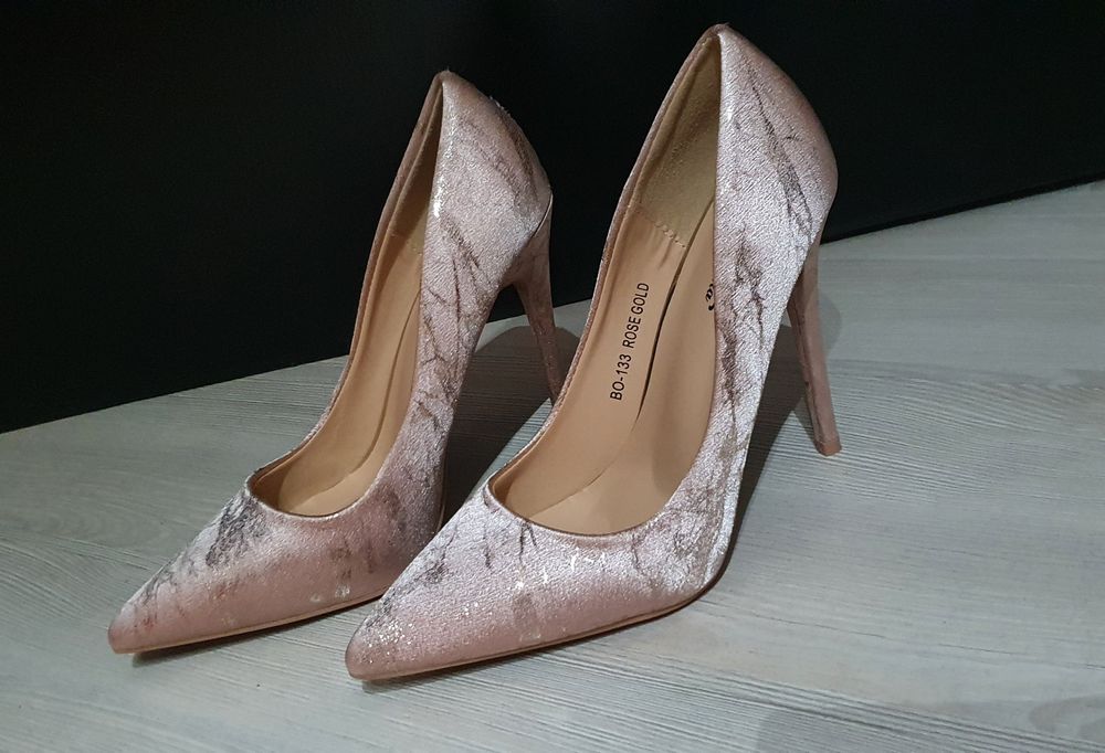 Pantofi stileto rose-gold 38 noi