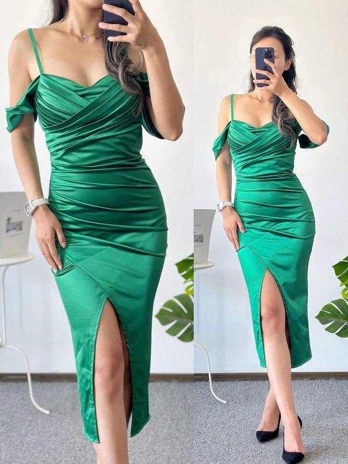 Rochie satin midi