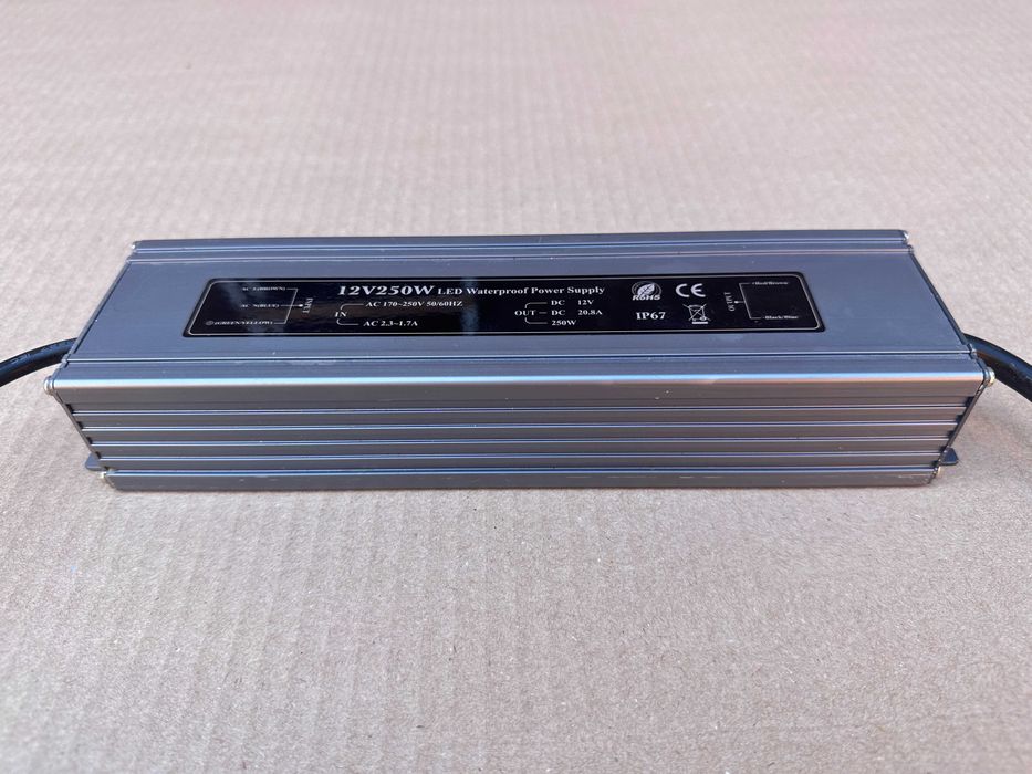 Sursa alimentare alimentator LED 12V DC 20,8A 250W rezistenta la apa