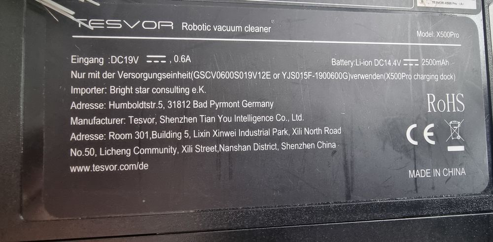 Прахосмукачка робот Tesvor X500 pro