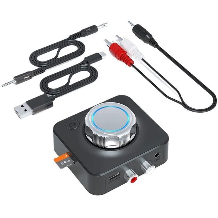 Adaptor Audio Bluetooth 5.0 Sunet stereo Receptor Bluetooth Carkit 3D