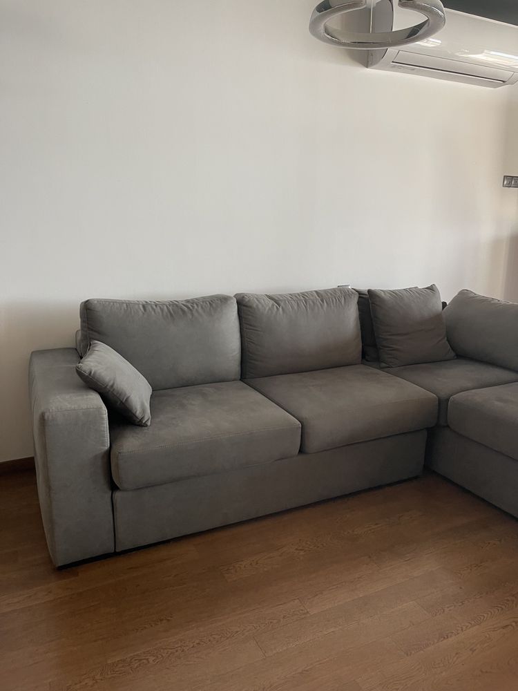 Уникален сив диван, поръчков