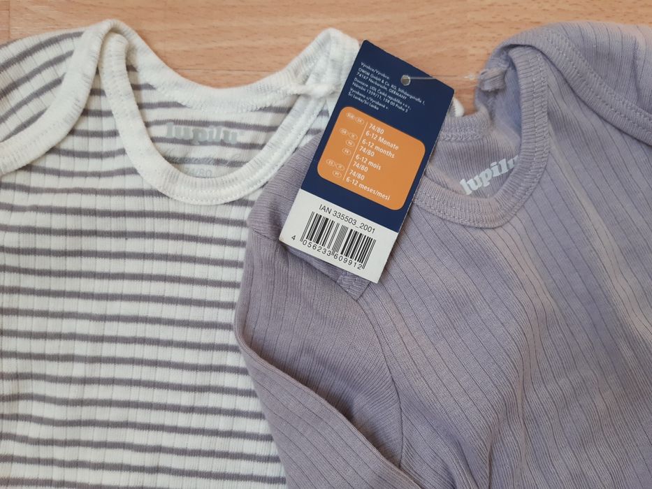 Лот нови бодита и клинчета за момиче, размер 6-12