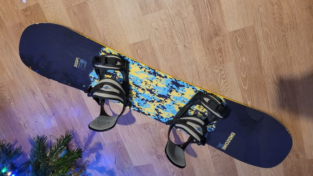 Placa snowboard 120 pentru copii cu legături și boots 35