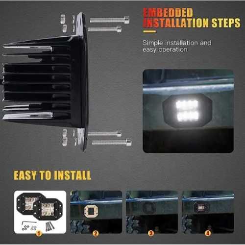 Диоден халоген за вграждане 48W LED 3 реда 12/24v-YF0630