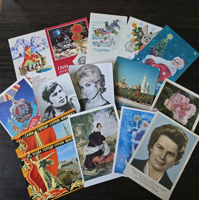 Открытки СССР, довоенные, черно-белые