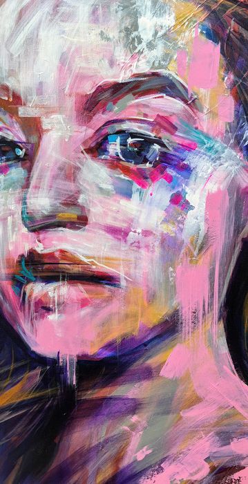 Картина, портрет девушки. 60-40 см.