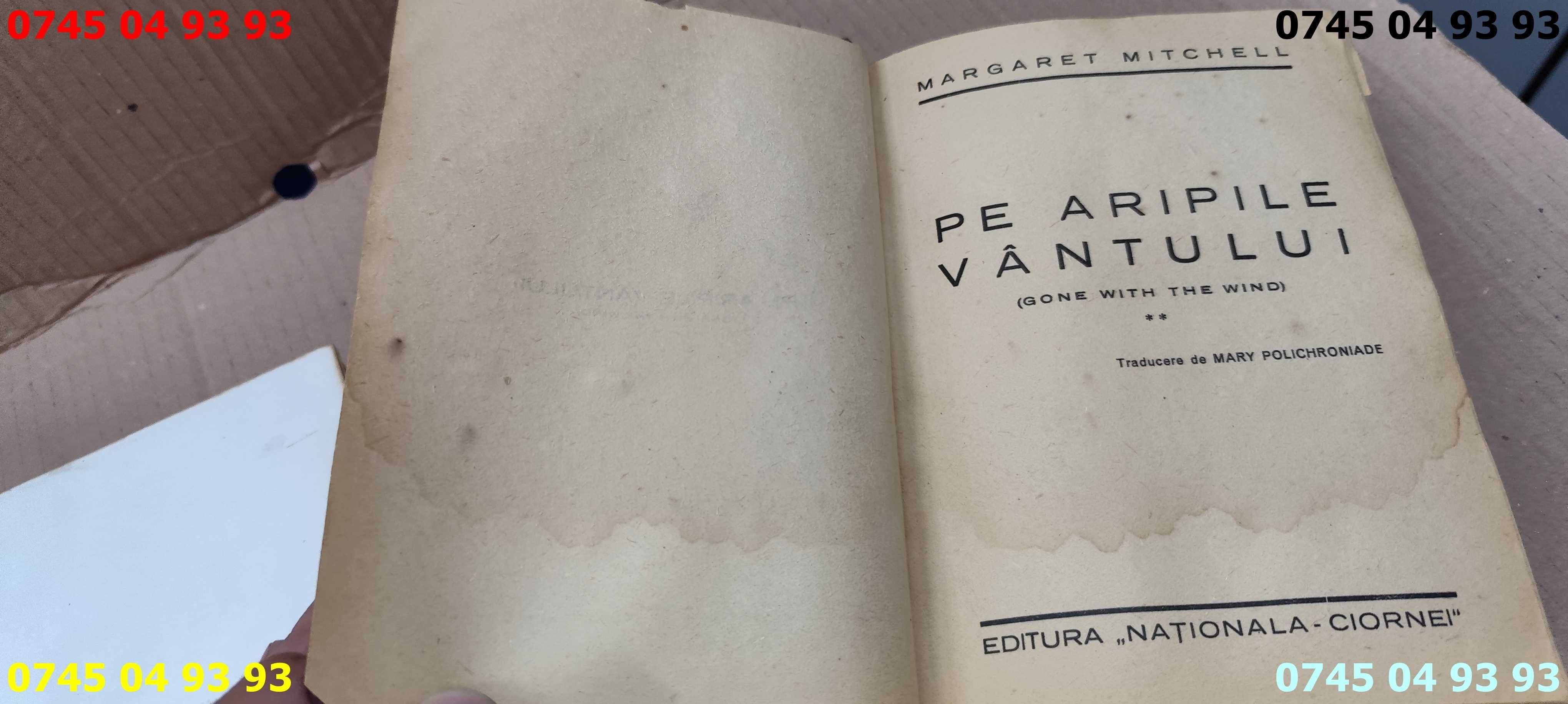 carte carti pe aripile vantului editie veche 1936 2 volume