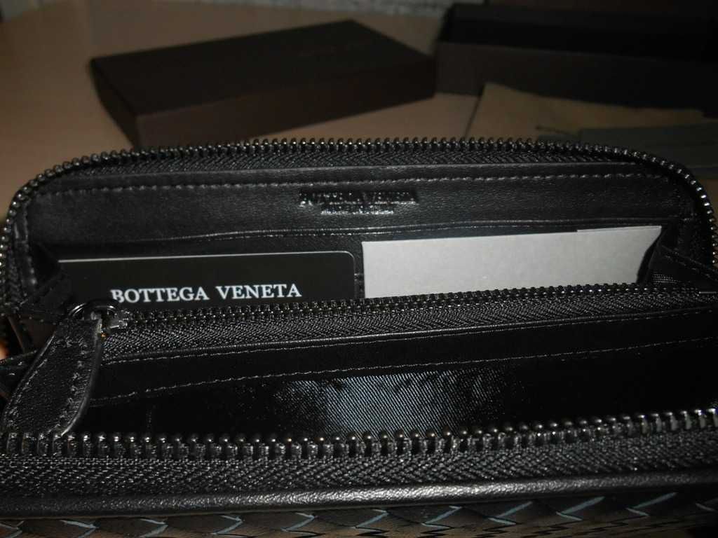 Мъжки дамски портфейл Bottega Veneta естествена кожа