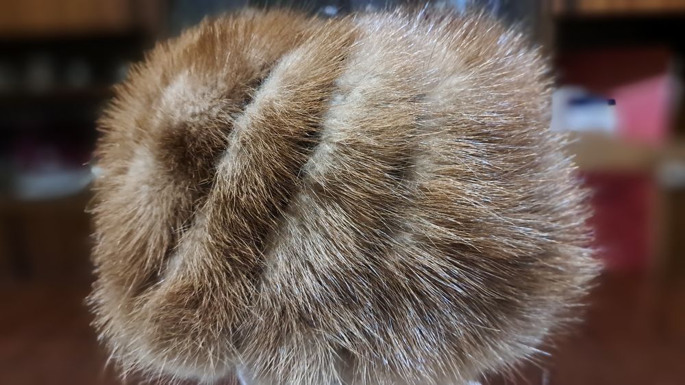 Ретро шапка естествен косъм