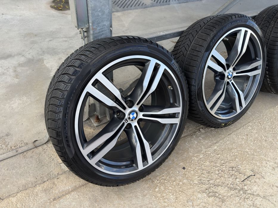 Set roti complet jante originale M + anvelope iarna pt Bmw g11 seria 7